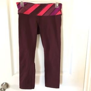 lululemon athletica wonder under crop leggings 6